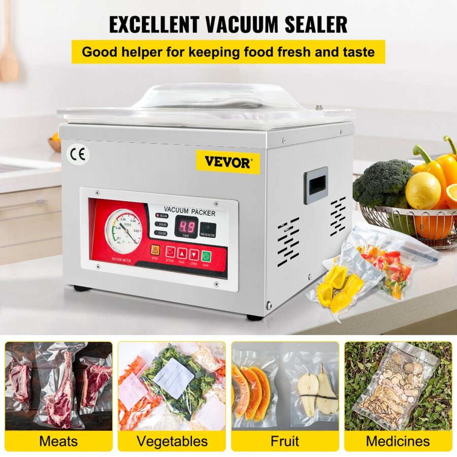 VEVOR Commercial Vacuum Sealer Machine – 260W, 100KPa, 10.2"