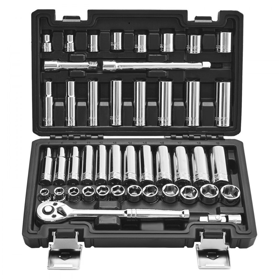 VEVOR Mechanic Socket Tool Set - 44 Pieces, 3/8" Drive