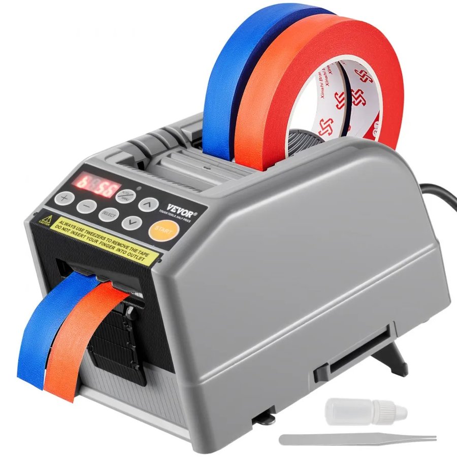VEVOR Zcut-9 Automatic Tape Dispenser Adhesive Electric Tape Cutter Packaging Machine Tape Cutting Machine 6-60mm Tape Width