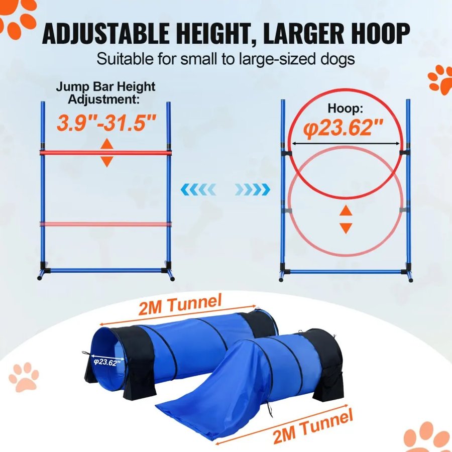 VEVOR Agility Training Dog Equipment – Complete 7-Piece Kit
