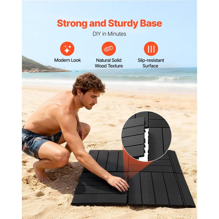 VEVOR 40L Solar Heated Shower, 205cm Showerhead Height Outdoor Shower, with Floor Kit & Handheld & Foot Faucet, Hot & Cold Water Adjust, Freestanding for Backyard Poolside Beach Pool,Black