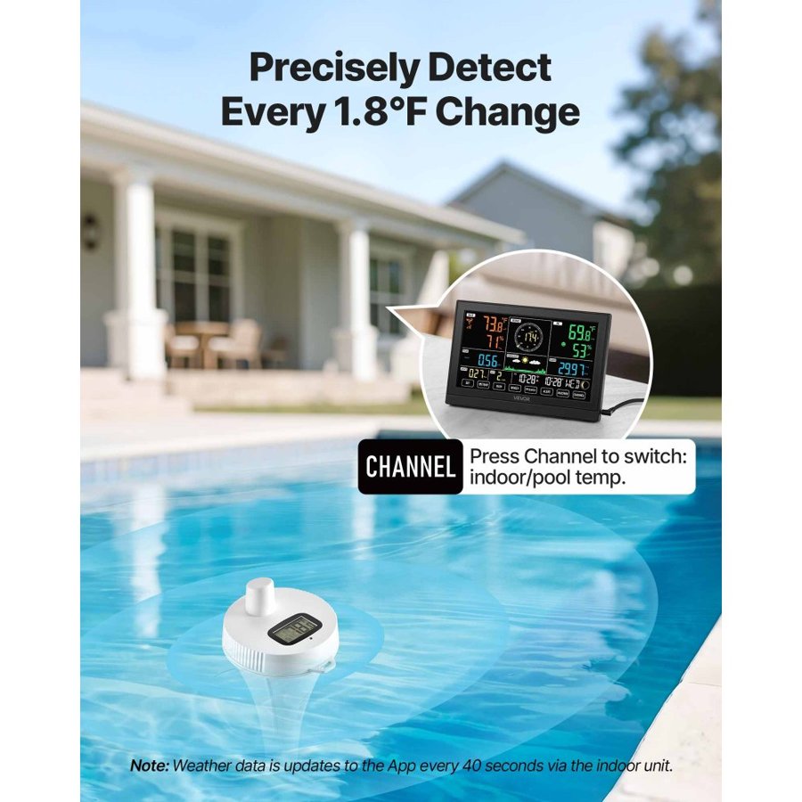 VEVOR WiFi Weather Station with App – 7.5" Display