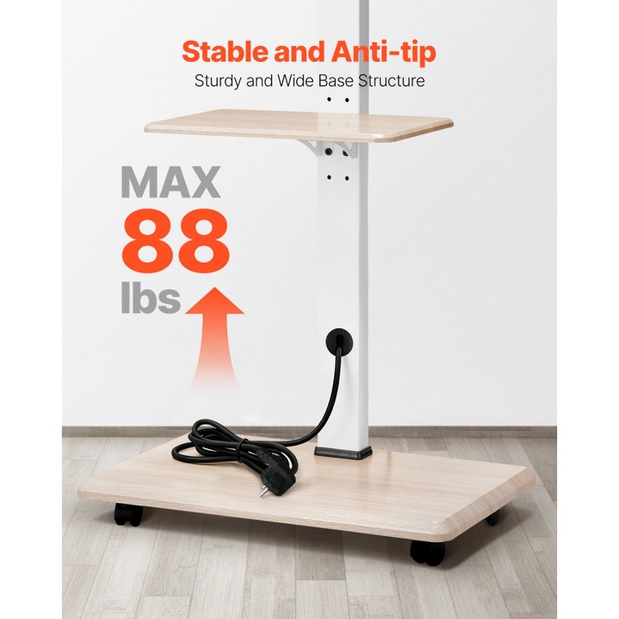VEVOR Mobile TV Cart Stand – 32-70 in, 88 lb Capacity