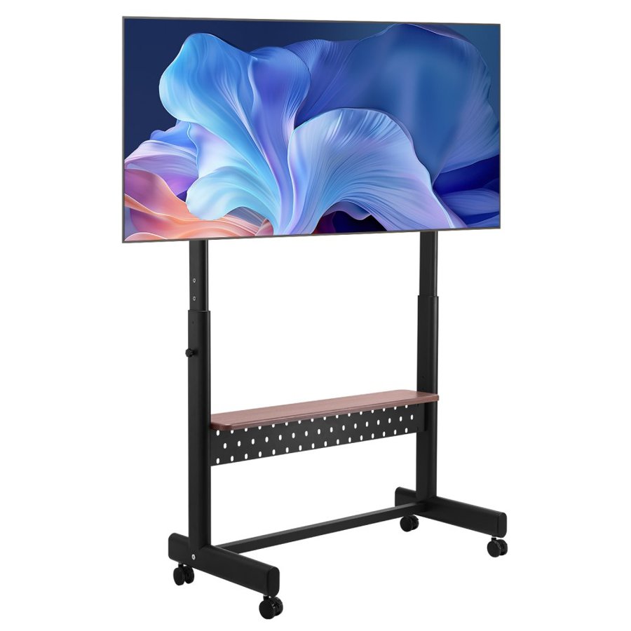 VEVOR Adjustable Height Rolling TV Stand – 55"-100", 205 lbs