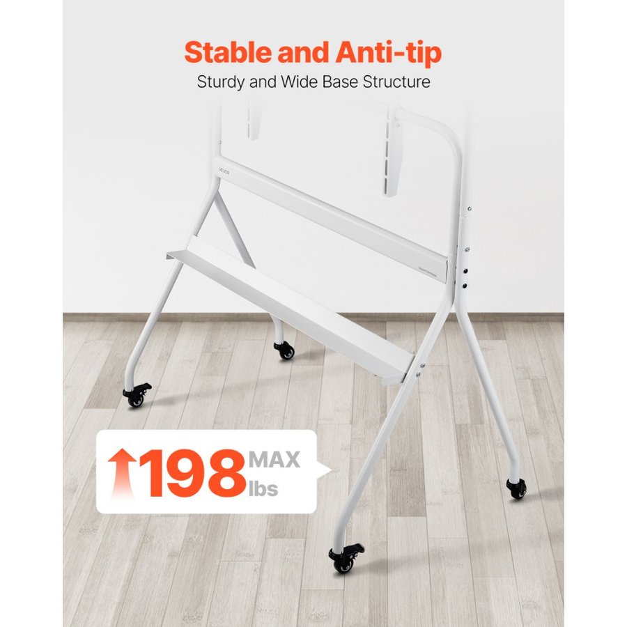 VEVOR Rolling TV Stand – 198 LBS, 200 x 200 to 800 x 600 mm