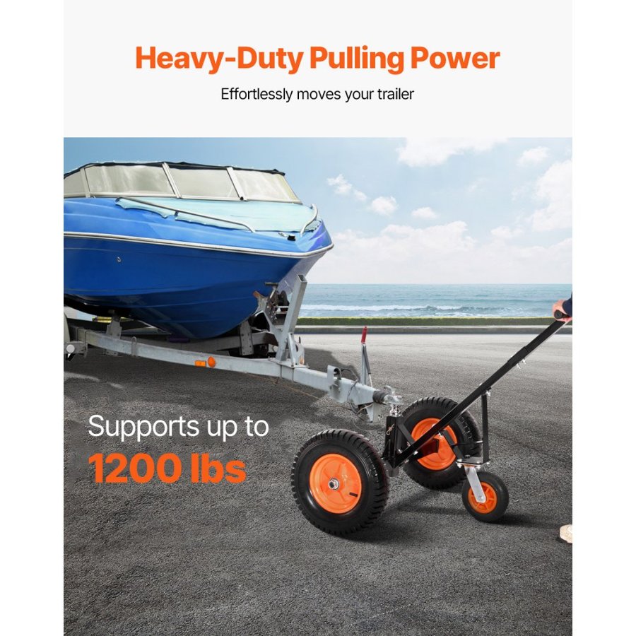 VEVOR Dolly for RV – 1200 lb Load, 2 In Ball, 15.2 In Tires