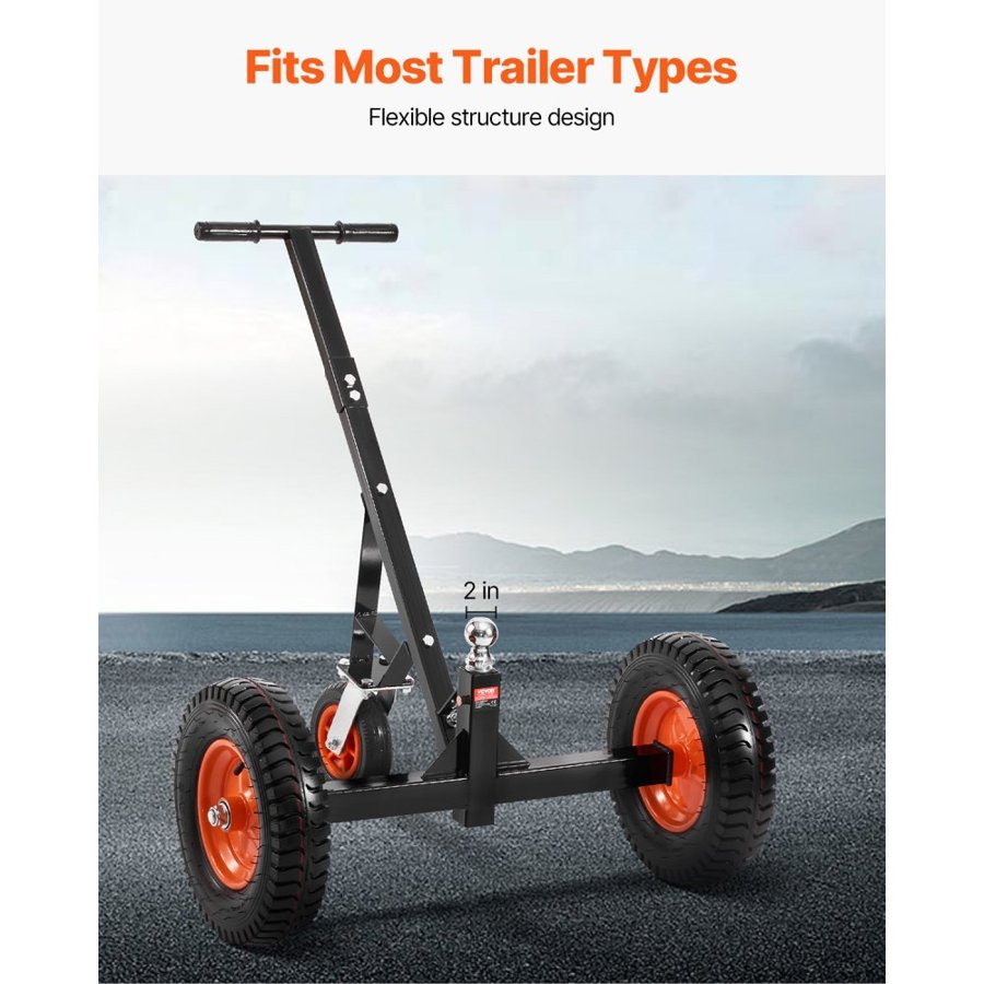 VEVOR Dolly for RV – 1200 lb Load, 2 In Ball, 15.2 In Tires