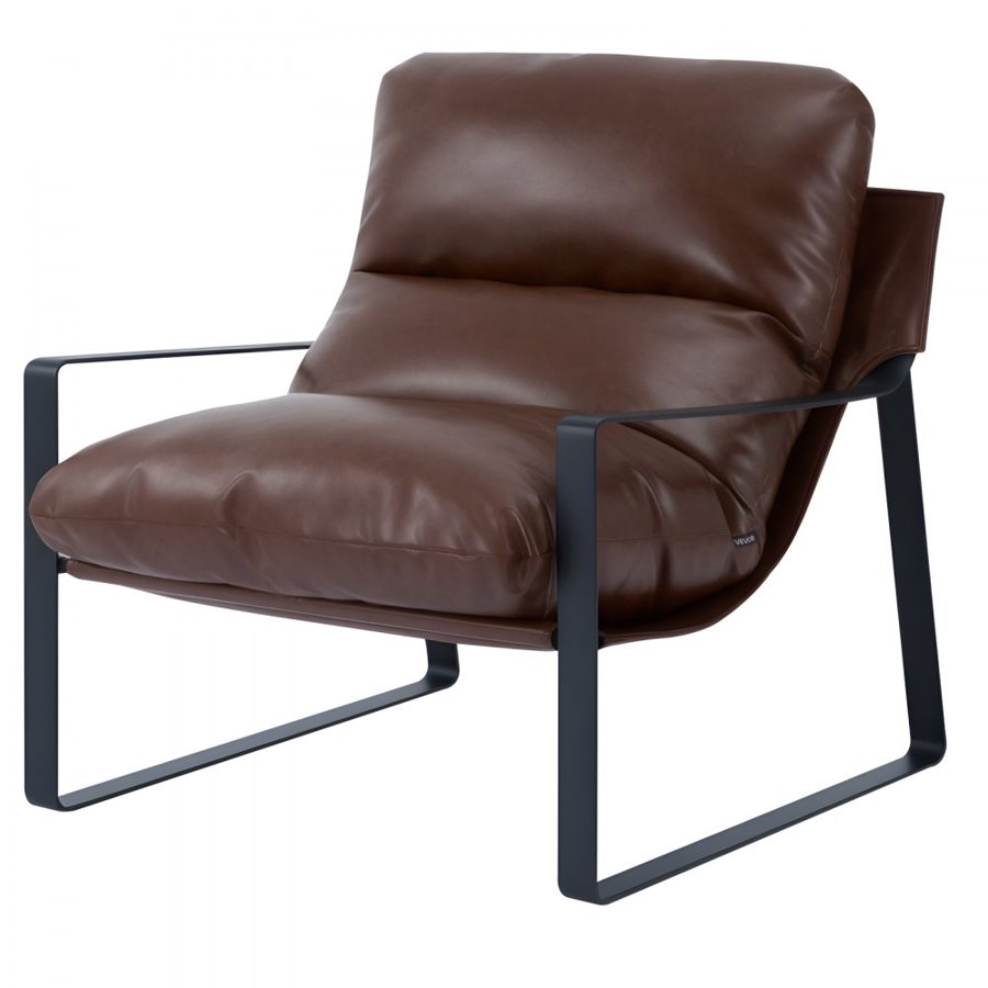 VEVOR Leather and Metal Armchair – PU Leather, 300 Lb Frame