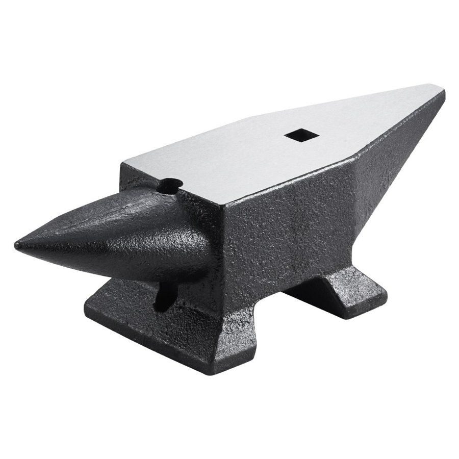 VEVOR Cast Iron Anvil, 22 Lbs/10kg Single Horn Anvil, with Large Countertop and Stable Base, High Hardness Rugged Round Horn Anvil Blacksmith, for Shaping, Bending