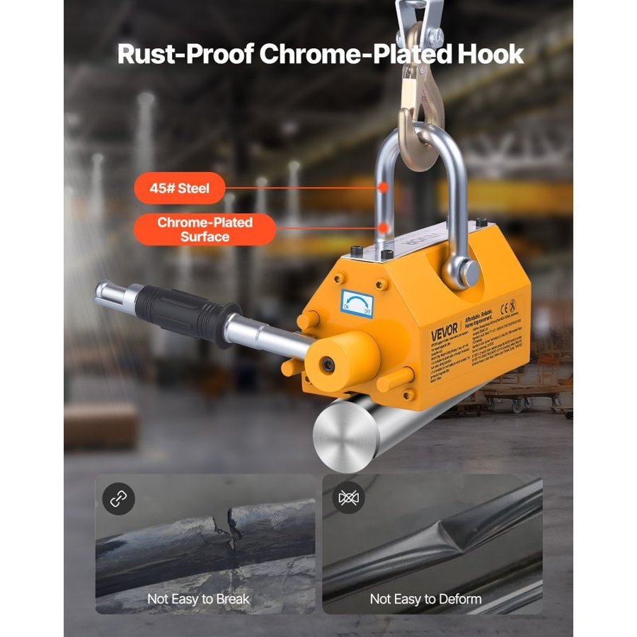 VEVOR Permanent Magnet Lifter – 880 lbs Capacity, N42 Magnet