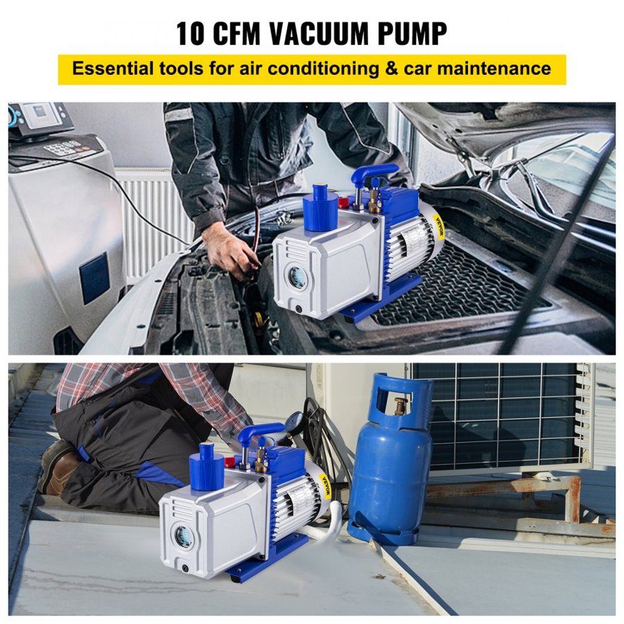 VEVOR Two Stage Vacuum Pump – 10 CFM, 1 HP, 0.3 Pa, 220V