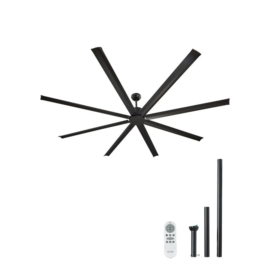 VEVOR Low Profile Ceiling Fan Without Light – 243cm, 8-Blade