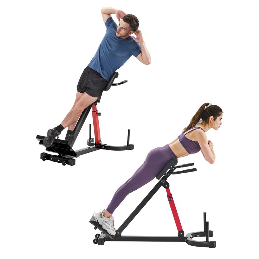 VEVOR Adjustable Back Extension Machine — Home Gym Fitness