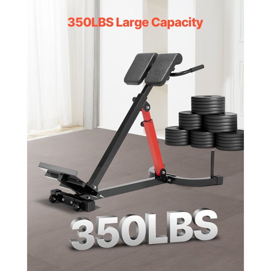 VEVOR Adjustable Back Extension Machine — Home Gym Fitness