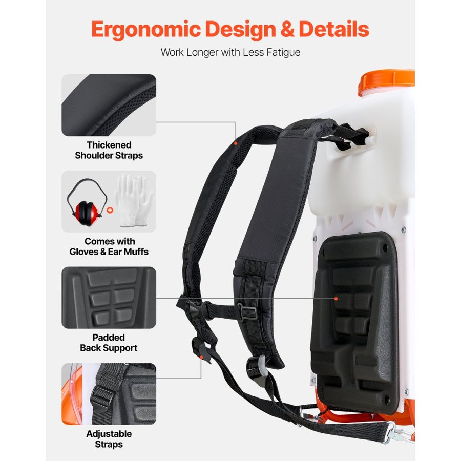 VEVOR Backpack Sprayer Fogger – 63CC, 3HP Engine, 4-Gallon