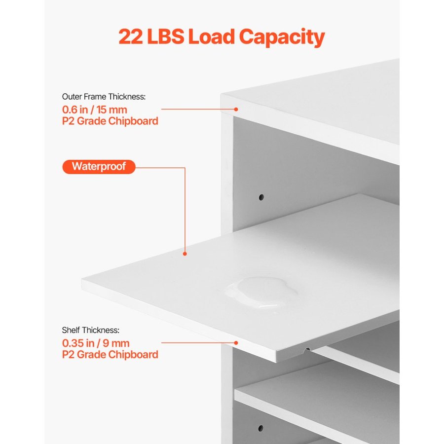 VEVOR Mailbox Sorter – 24 Compartments, Adjustable Shelves