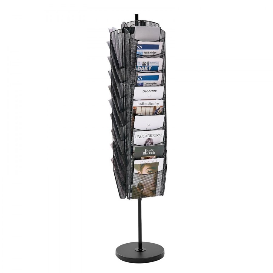 VEVOR Rotating Brochure Rack – 30-Pocket,  360° Rotation