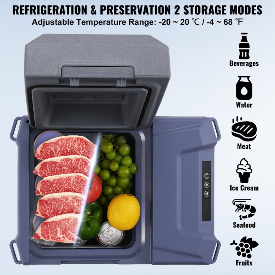 VEVOR Car Refrigerator with Compressor – 12L, -4°F~68°F