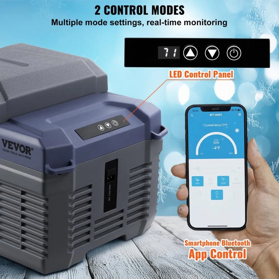 VEVOR Car Refrigerator with Compressor – 12L, -4°F~68°F