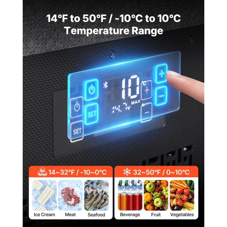VEVOR App Control 12V Car Fridge – 20L, EPP, -10°C to 10°C