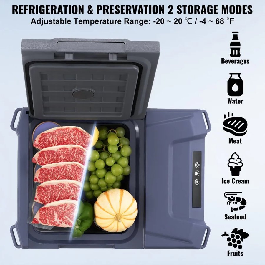 VEVOR Portable Freezer for Car – 9L, -4°F~68°F, 12/24V