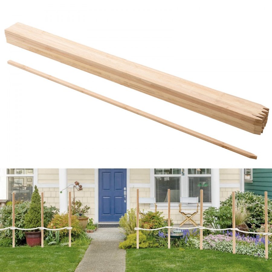 VEVOR Wooden Ground Stakes – 25 Pcs, 48 x 0.5 x 0.69 Inch