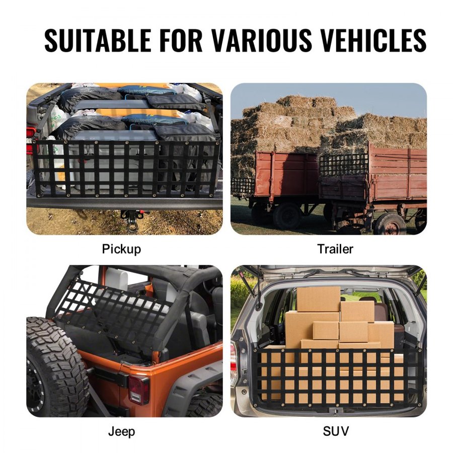 VEVOR Tailgate Net for Full Size Trucks - 60×18 in, 600 lb