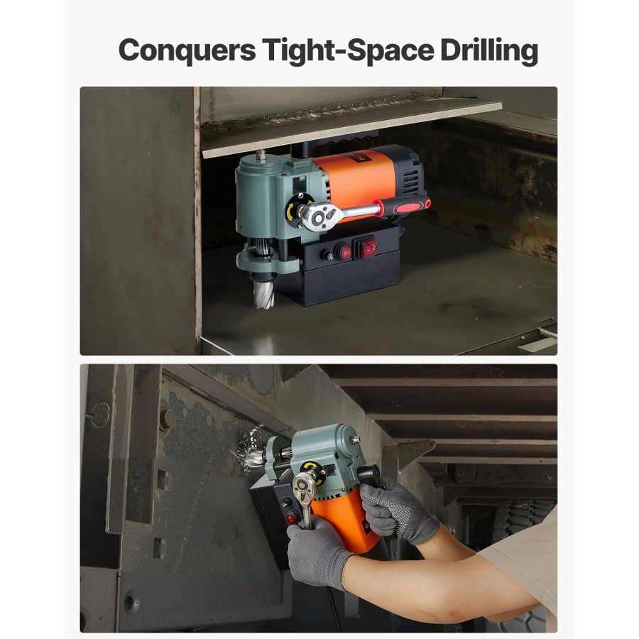 VEVOR Low Profile Magnetic Drill – 1300W, 35mm, 10000N