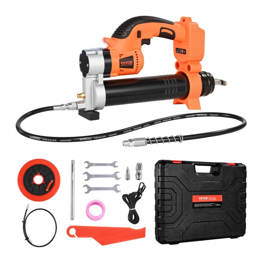 VEVOR Battery Operated Electric Grease Gun – 8000 PSI, 18V