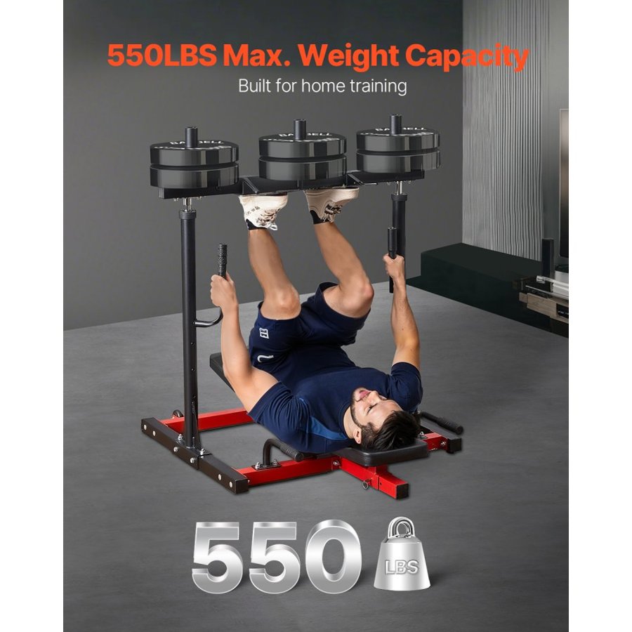 VEVOR Vertical Leg Press Machine – 550 lbs, 3+3 Levels