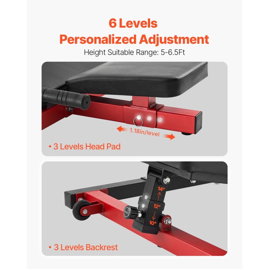 VEVOR Vertical Leg Press Machine – 550 lbs, 3+3 Levels