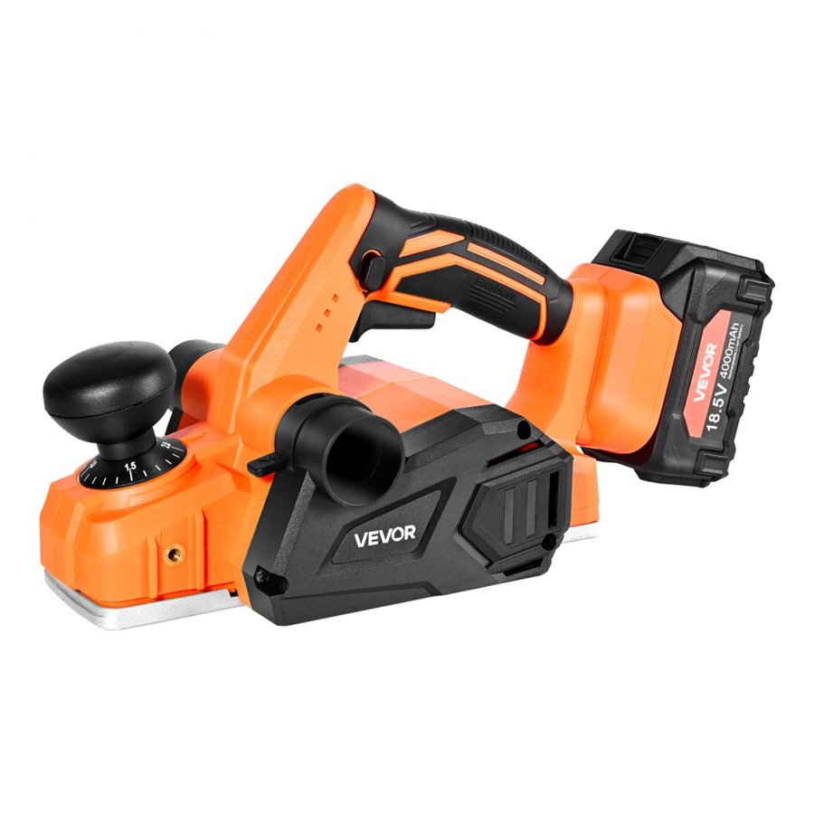 VEVOR Cordless Handheld Planer – 82mm, 15000 RPM, 18V 4Ah