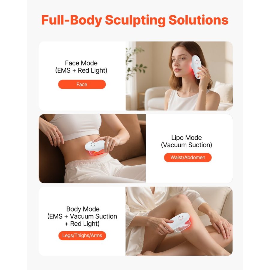 VEVOR 3 in 1 Body Sculpting Machine – 1400mAh, 60 Minute