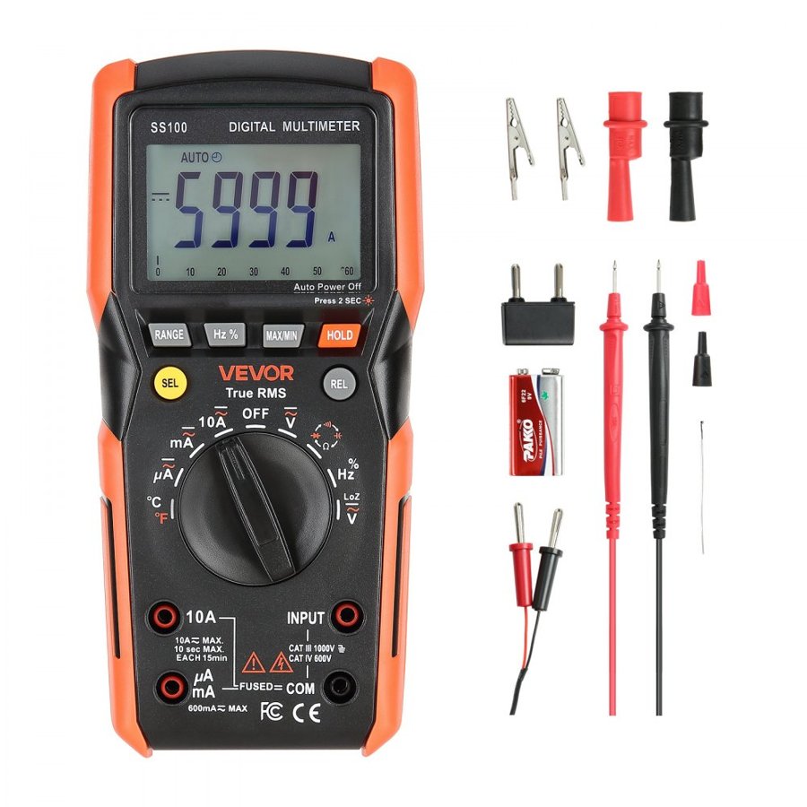 VEVOR Digital Multimeter 6000 Counts –  IV 600V, III 1000V