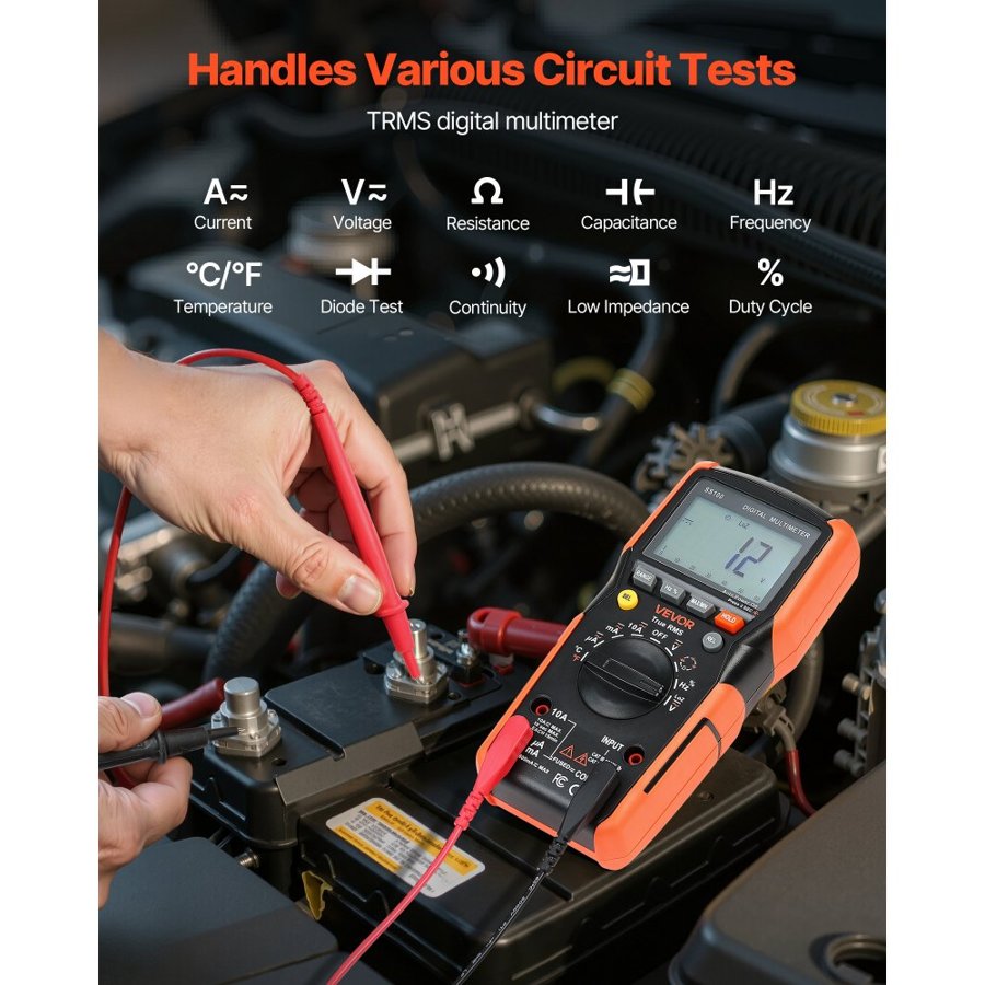VEVOR Digital Multimeter 6000 Counts –  IV 600V, III 1000V