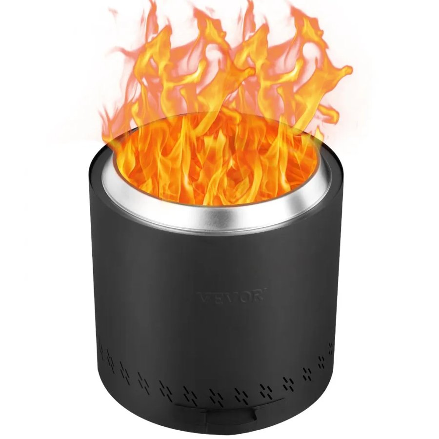 VEVOR Smokeless Fire Pit Stove Bonfire 40 cm Dia Wood Burning Stainless Steel