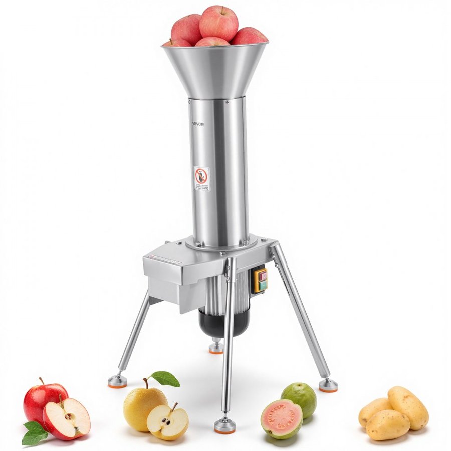 VEVOR Electric Fruit Apple Crusher – 1100W, 22.7 kg Batch