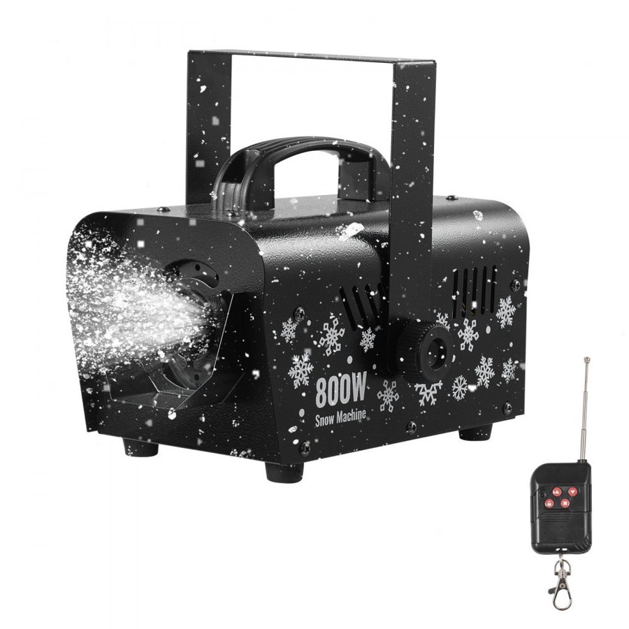 VEVOR Snow Machine, Powerful 1500W, Handheld/Hanging Snow Maker, Wireless Remote Control, Snowflake Maker with 5L Fluid Tank, Snowflake Making Machine for Outdoor & Indoor Christmas Party Decor