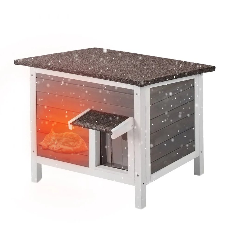 VEVOR Outdoor Cat House Weatherproof - Wood 24 x 20 x 21 In.