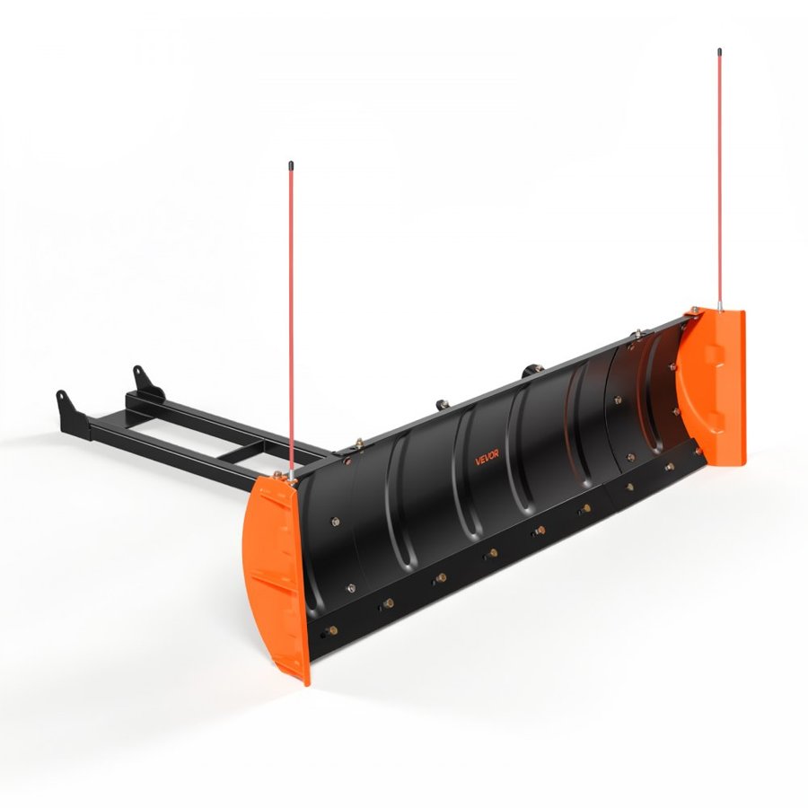VEVOR Snow Plow Kit 1092/1524 mm Width Adjustable Plow Attachment Side Wing, for Most ATVs & UTVs, Height & Left-Right Adjustable, 3 Mount Options, Universal Steel ATV Scrape Blade, Efficient Clearing
