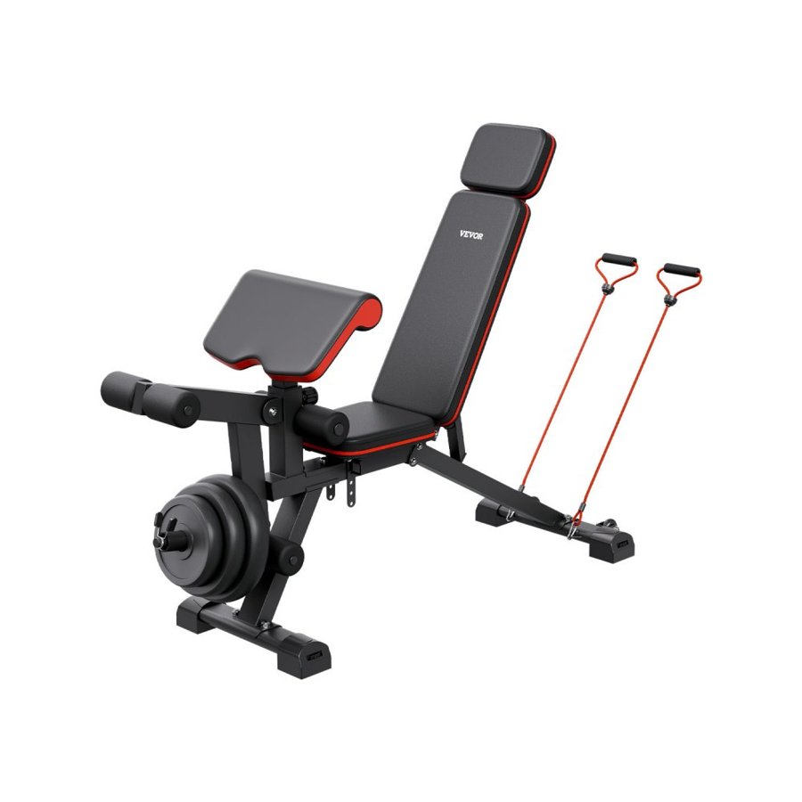 VEVOR Weight Bench with Leg Extension - 800 lbs Adjustable