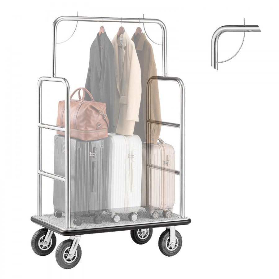 VEVOR Luggage Carts for Hotels – 1200 LBS, -8 Inch Wheels