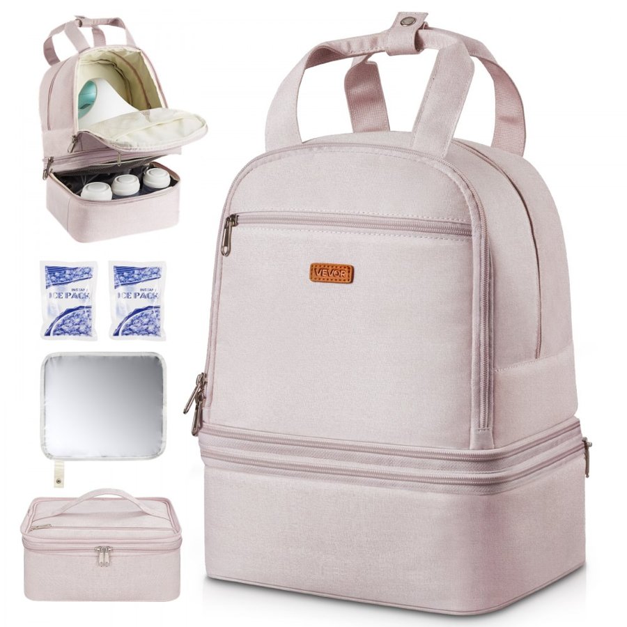VEVOR Breast Pump Backpack – 10.6 x 9.4 x 13.4 Inch, S1/S2