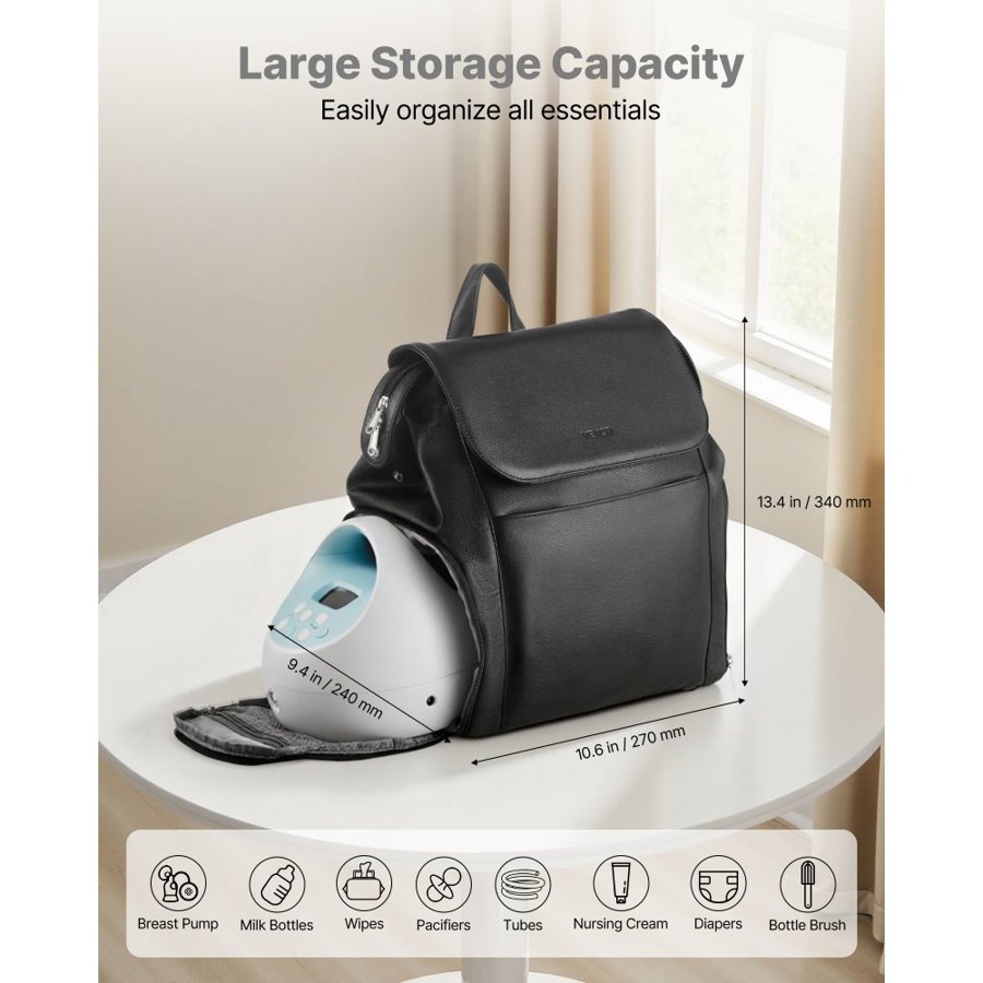 VEVOR Breast Pump Backpack for Work – Fits S1/S2, 12.6"