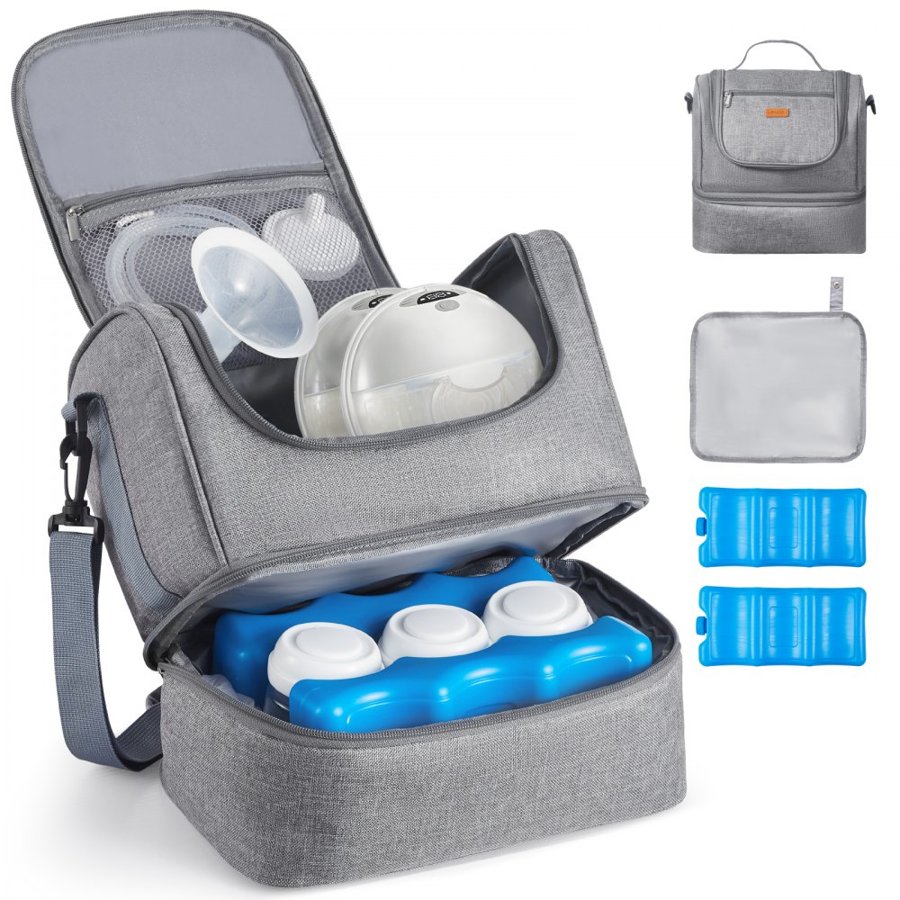 VEVOR Breast Pump Bag with Cooler – 11.2x7.4x10.6 in, 1.5 lb