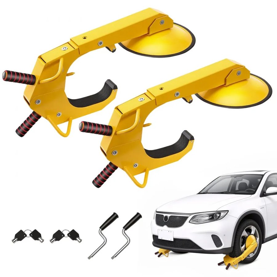 VEVOR Wheel Lock Clamp, 2-Pack Trailer Wheel Lock, Heavy-Duty Anti Theft Tire Lock, Adjustable Tire Boot Lock Tire Claw, Trailer Wheel Locks for RV Trailers, Cars, Trucks, SUVs