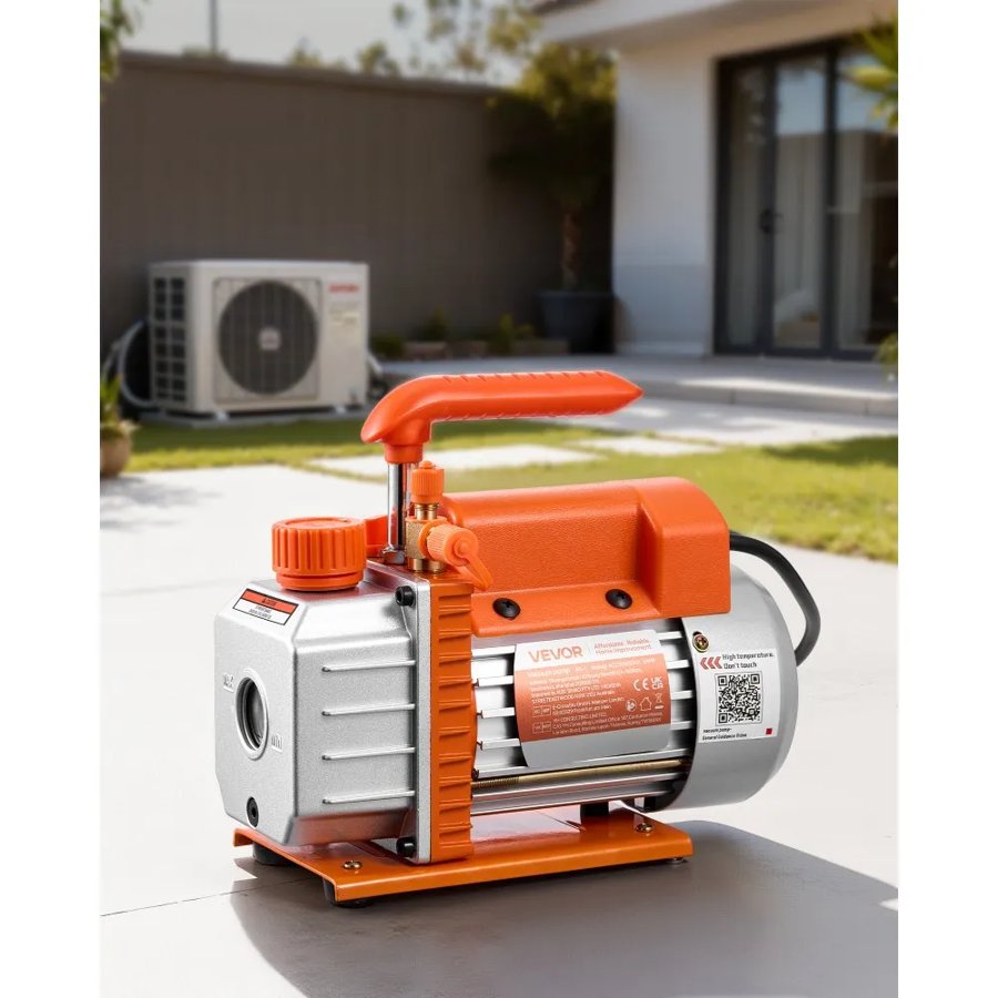 VEVOR HVAC Air Vacuum Pump – 3.5 CFM, 5 Pa, 1/4 HP Motor