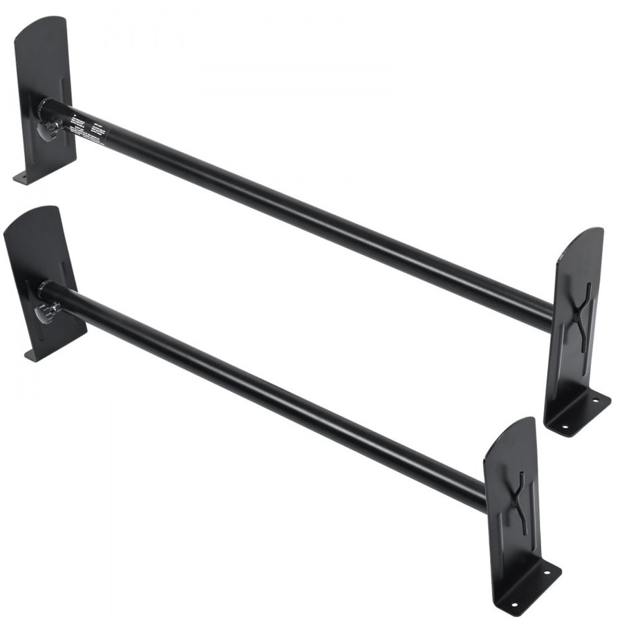 VEVOR Van Roof Ladder Rack, 2 Bars Alloy Steel Roof Racks, 227 KG Capacity Roof Rack, Adjustable Length 910-1330 mm, Van Ladder Rack Compatible with Chevrolet Express, GMC Savana, etc, Drilling Mount