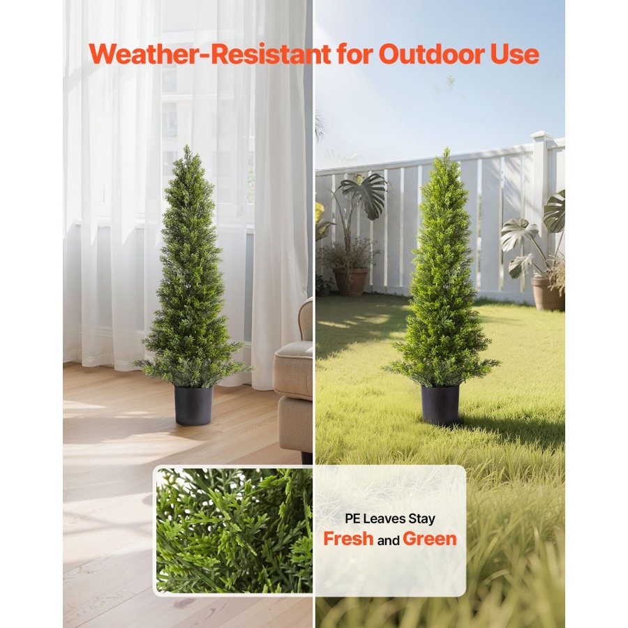 VEVOR Artificial Cedar Tree – 36 In, 2-Piece, 2-Pack