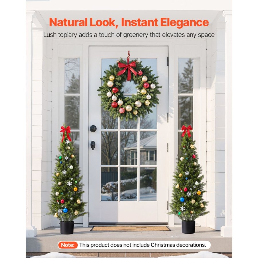 VEVOR Artificial Cedar Trees – 48-Inch 2-Set Faux Pine